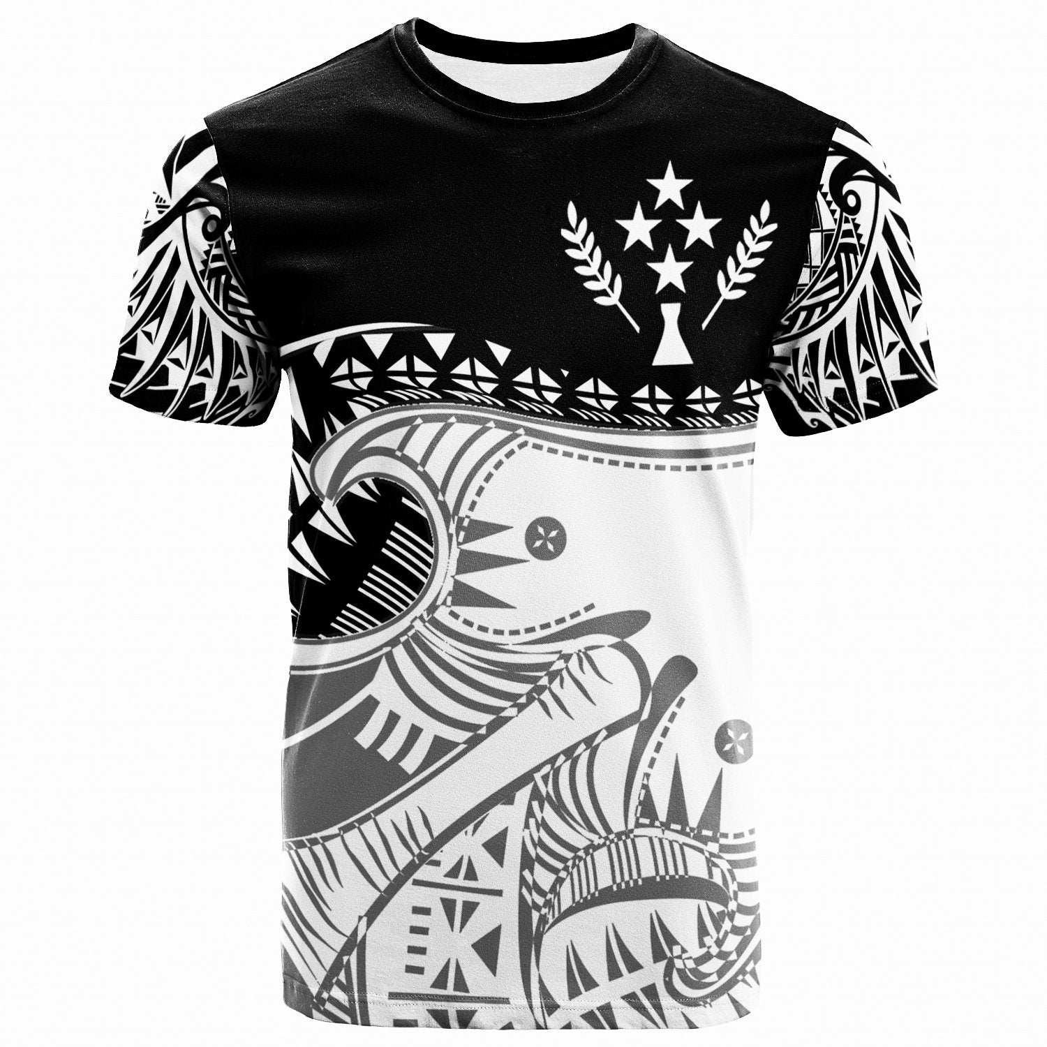 Kosrae Custom T Shirt Dynamic Sport Style Unisex Black - Polynesian Pride