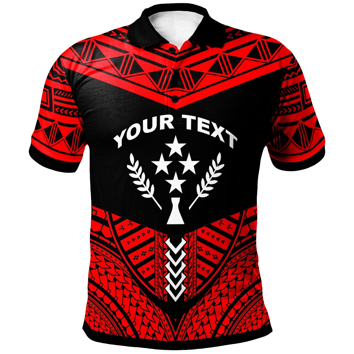 Kosrae Custom Polo Shirt Tribal Pattern Cool Style Red Color Unisex Red - Polynesian Pride