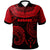 Kosrae Polo Shirt Unique Serrated Texture Red Unisex Red - Polynesian Pride