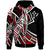 Kosrae Zip Hoodie Tribal Flower Special Pattern Red Color Unisex Red - Polynesian Pride