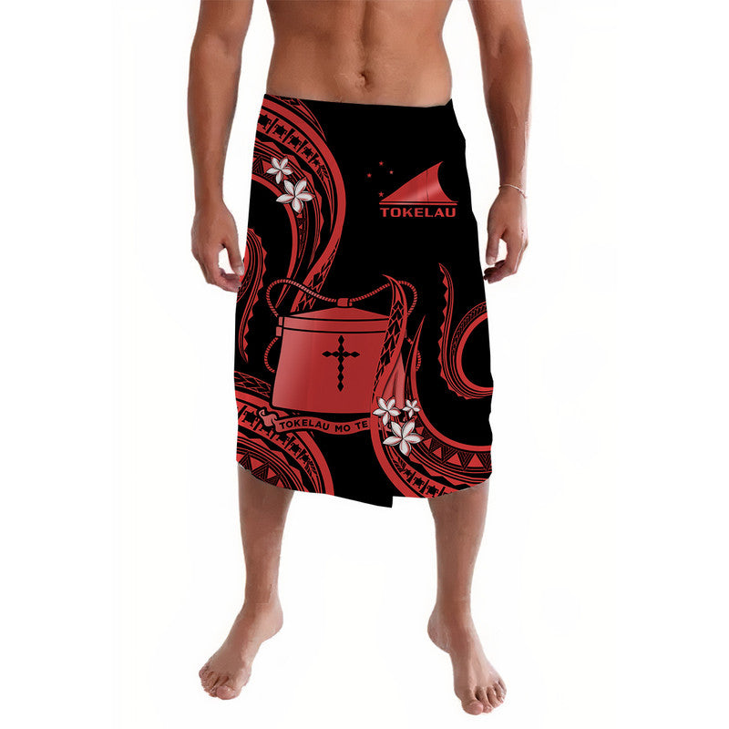 Tokelau Lavalava Tokelauan Tatau With Badge Red LT14 Red - Polynesian Pride