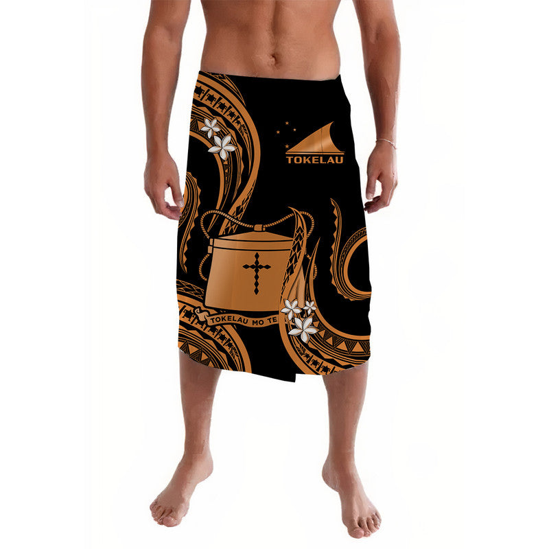 Tokelau Lavalava Tokelauan Tatau With Badge Gold LT14 Gold - Polynesian Pride