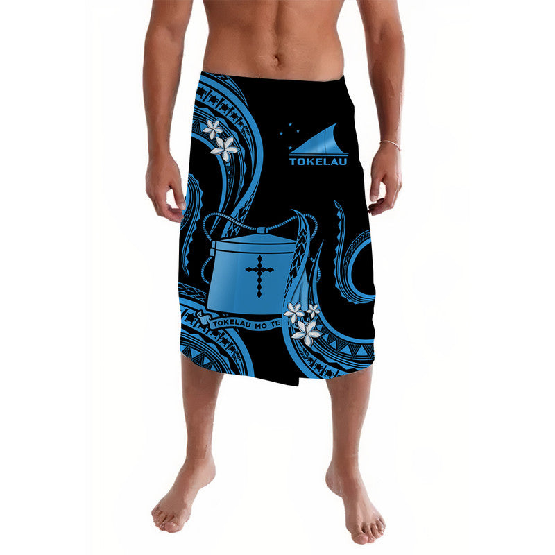 Tokelau Lavalava Tokelauan Tatau With Badge Blue LT14 Blue - Polynesian Pride