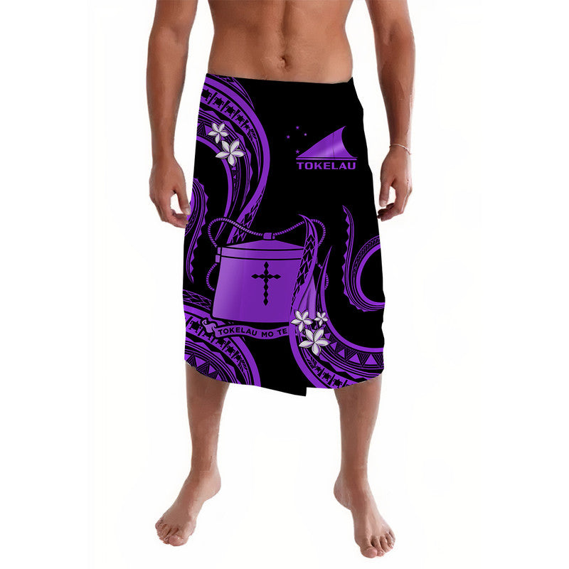 Tokelau Lavalava Tokelauan Tatau With Badge Purple LT14 Purple - Polynesian Pride