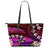 Hawaii Plumeria Polynesian Leather Tote Bag - Hope - Purple - AH Purple - Polynesian Pride