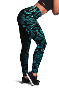 Maori Papua Shell Style Leggings - Traditional Polynesian Design - Polynesian Pride