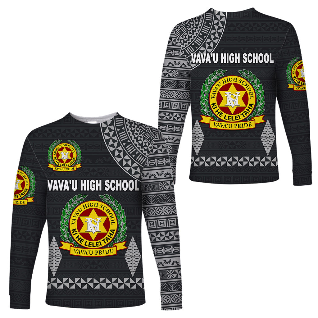 Tonga Vava'u High School Long Sleeve Shirt Simple Style - Dark Grey LT8 Unisex Grey - Polynesian Pride