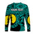 (Custom Personalised)New Caledonia Long Sleeve Shirts Turquoise Color LT6 - Polynesian Pride