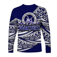 (Custom Personalised) Tupou College Long Sleeve Shirts Tonga Tribal LT6 - Polynesian Pride