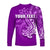 (Custom Personalised) Hammerhead shark Long Sleeve Shirts Polynesian Purple Style LT6 - Polynesian Pride