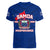 Samoa Independence Women V Neck T Shirt 2023 Blue Style LT6 - Polynesian Pride