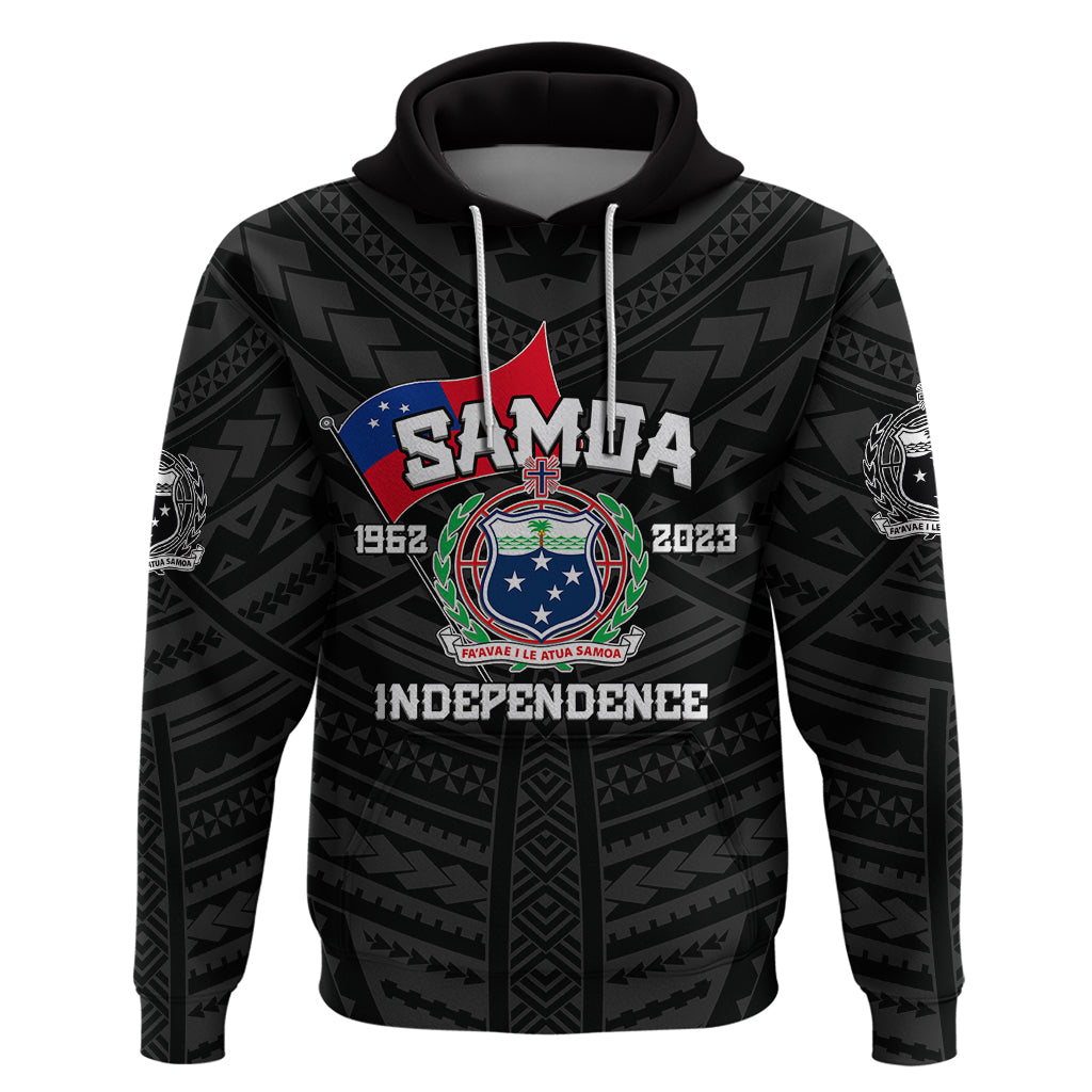 Samoa Independence Hoodie 2023 Black Style LT6 - Polynesian Pride