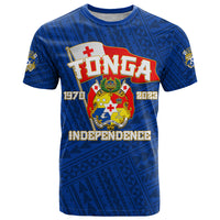 Tonga Independence T Shirt 2023 Blue Style LT6 Blue - Polynesian Pride