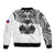 (Custom Personalised) Haiti Bomber Jacket Polynesian Neg Maron White Style LT6 - Polynesian Pride