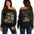 (Custom Personalised) Haiti Off Shoulder Sweater Polynesian Neg Maron Black Style LT6 Women Black - Polynesian Pride