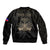 (Custom Personalised) Haiti Sleeve Zip Bomber Jacket Polynesian Neg Maron Black Style LT6 - Polynesian Pride