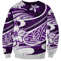 Polynesian Tribal Sweatshirt Purple LT6 Unisex Purple - Polynesian Pride
