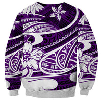 Polynesian Tribal Sweatshirt Purple LT6 - Polynesian Pride