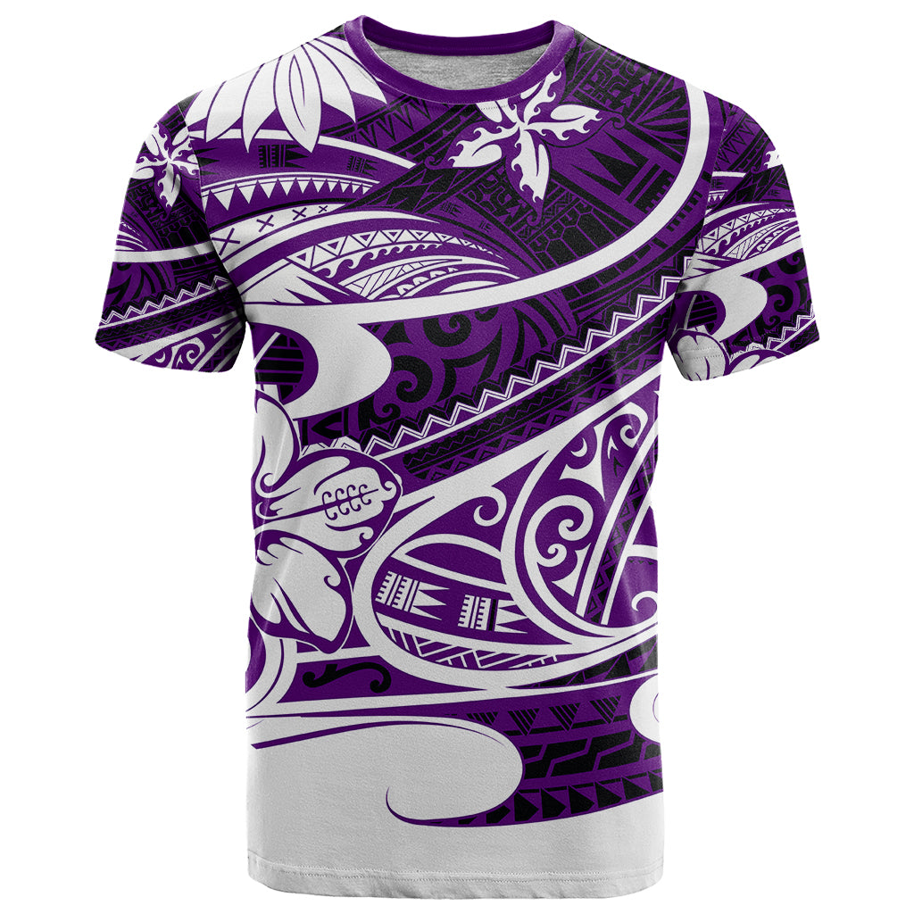 Polynesian Tribal T Shirt Purple LT6 Purple - Polynesian Pride