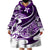 Polynesian Tribal Wearable Blanket Hoodie Purple LT6 - Polynesian Pride