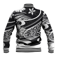 Polynesian Tribal Baseball Jacket Black LT6 - Polynesian Pride