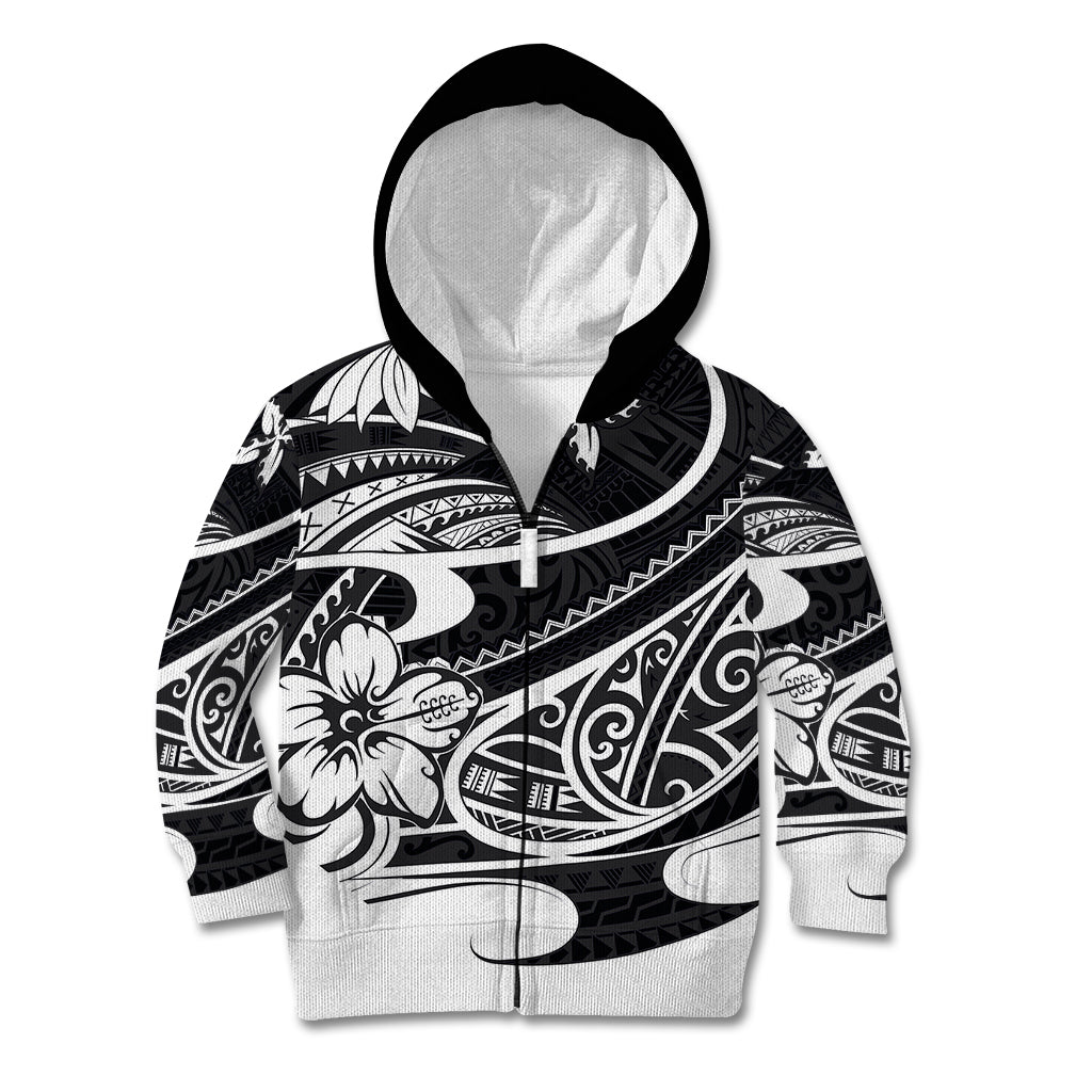 Polynesian Tribal Kid Hoodie Black LT6 - Polynesian Pride