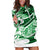 Polynesian Tribal Hoodie Dress Green LT6 - Polynesian Pride