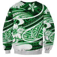 Polynesian Tribal Sweatshirt Green LT6 - Polynesian Pride