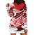 Polynesian Tribal Hoodie Dress Red LT6 - Polynesian Pride