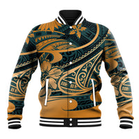 Polynesian Tribal Baseball Jacket LT6 Unisex Green - Polynesian Pride