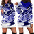 Polynesian Tribal Hoodie Dress Blue LT6 Blue - Polynesian Pride