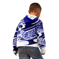 Polynesian Tribal Kid Hoodie Blue LT6 - Polynesian Pride