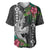 Hawaii Kakau Baseball Jersey Mix Sharks Polynesian Hibiscus LT6 - Polynesian Pride