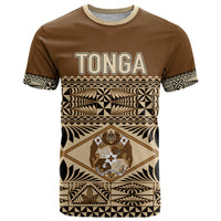 Custom Tonga Independence Day T Shirt Ngatu Tapa Style LT7 Brown - Polynesian Pride