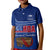 Personalised Samoa Independence Day Kid Polo Shirt Kava And Ula Fala - Sail With Faith LT7 Kid Blue - Polynesian Pride