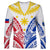 Personalised Philippines Independence Day Long Sleeve Shirt Tribal Sun and Stars Ver 02 LT7 Unisex White - Polynesian Pride