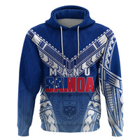 Custom Samoa Rugby Hoodie Manu Samoa Gradient Blue LT7 - Polynesian Pride