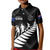 Personalised New Zealand Football Ferns Kid Polo Shirt Women's World Cup 2023 Sporty Vibes LT7 Kid Black - Polynesian Pride