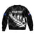 Personalised New Zealand Football Ferns Sleeve Zip Bomber Jacket Women's World Cup 2023 Sporty Vibes LT7 - Polynesian Pride