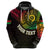 Custom Vanuatu Hoodie Turtle Chest Tattoo Flag Color LT7 Zip Hoodie Black - Polynesian Pride