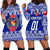 (Custom Personalised) Tonga Emancipation Day Hoodie Dress Independence Day - Simple Ngatu Heilala Flower - Blue LT8 Blue - Polynesian Pride