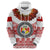 Custom Tonga Hoodie Emancipation Day Fancy Kahoa Heilala Flower White Red LT8 - Polynesian Pride