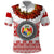 Custom Tonga Emancipation Day Polo Shirt Independence Day Fancy Kahoa Heilala Flower White Red LT8 White - Polynesian Pride