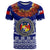 Custom Tonga Emancipation Day T Shirt Independence Day Fancy Kahoa Heilala Flower Blue LT8 Blue - Polynesian Pride