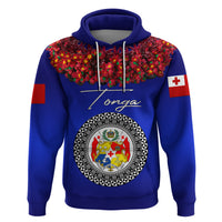 Custom Tonga Hoodie Emancipation Day Unique Kahoa Heilala Flower Blue LT8 - Polynesian Pride