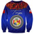 (Custom Personalised) Tonga Emancipation Day Sweatshirt Independence Day - Unique Kahoa Heilala Flower - Blue LT8 Unisex Blue - Polynesian Pride