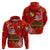 Custom Tonga Kumete Kava Bowl Sila Vibes Red Hoodie LT8 Zip Hoodie Red - Polynesian Pride