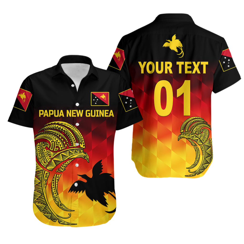 (Custom Personalised) Papua New Guinea Barramundis Cricket Hawaiian Shirt Birds Of Paradise Paradisaea Raggiana Original - Gradient Flag Vibes LT8 Black - Polynesian Pride