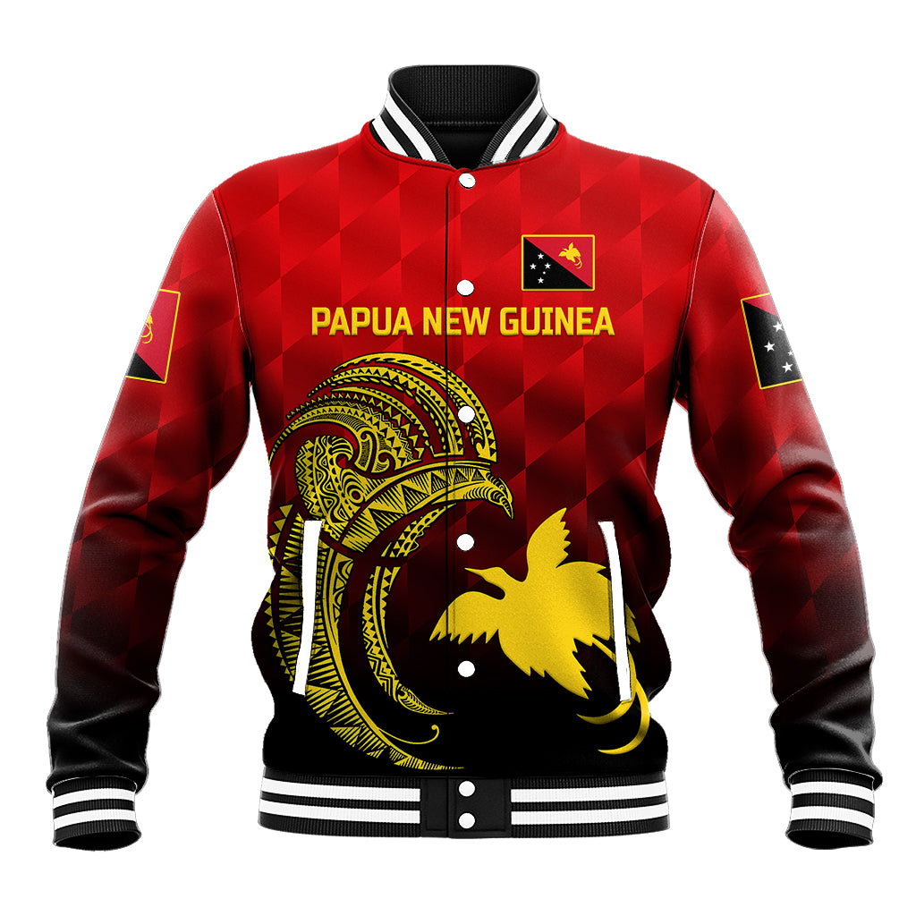 (Custom Personalised) Papua New Guinea Barramundis Cricket Baseball Jacket Birds Of Paradise Paradisaea Raggiana Original - Red LT8 Unisex Red - Polynesian Pride