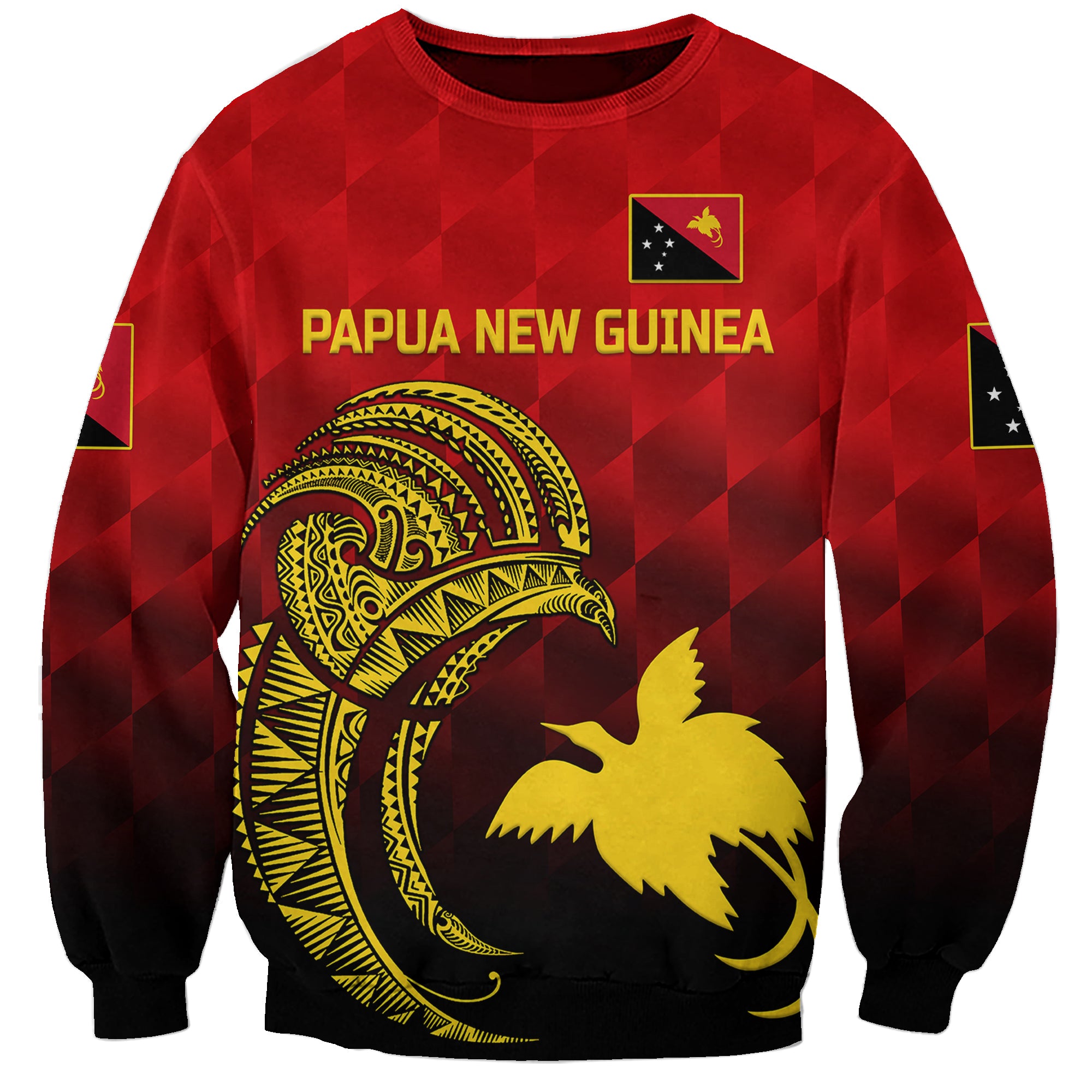 (Custom Personalised) Papua New Guinea Barramundis Cricket Sweatshirt Birds Of Paradise Paradisaea Raggiana Original - Red LT8 Unisex Red - Polynesian Pride